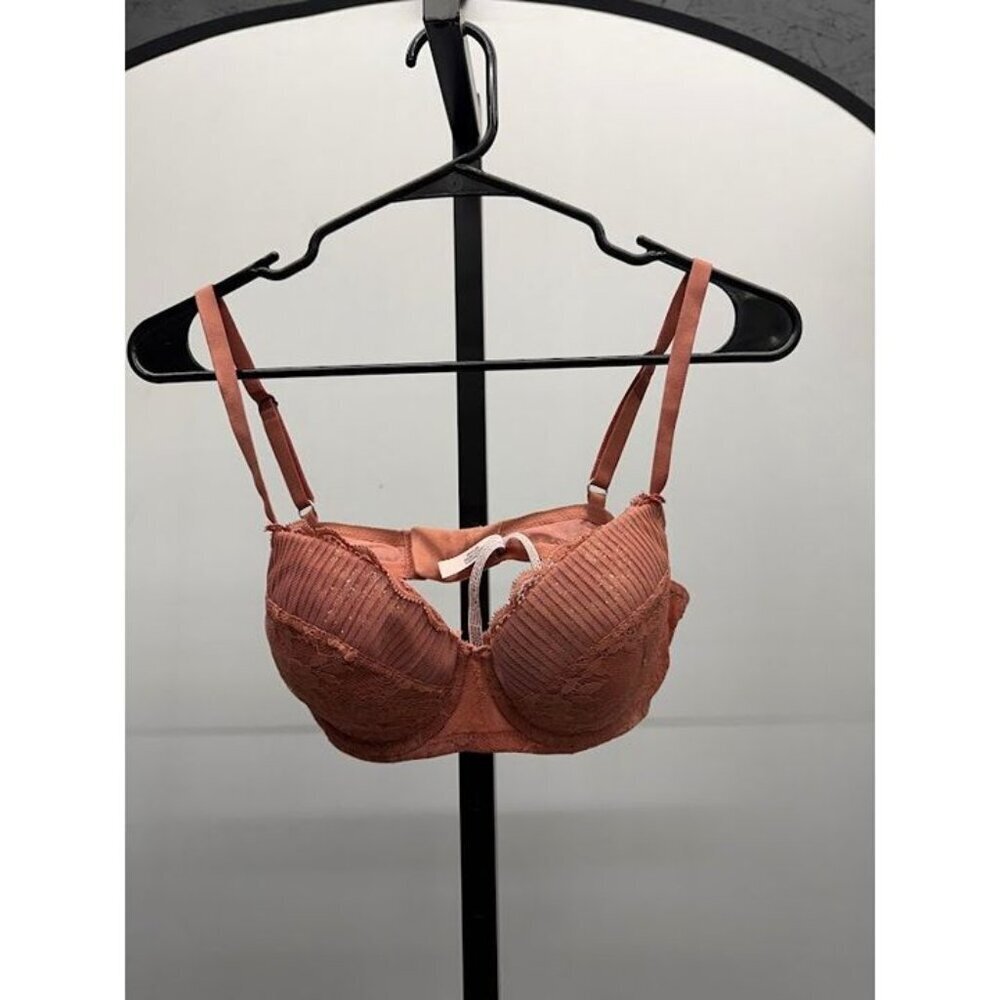 Victoria's Secret Dream Angels Terra Cotta Shimmer Lace Lined Demi Bra